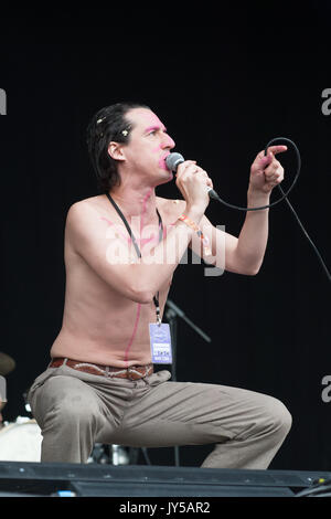 Moonlandingz au Festival 7 juillet 2017 bluedot Banque D'Images