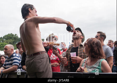 Moonlandingz au Festival 7 juillet 2017 bluedot Banque D'Images