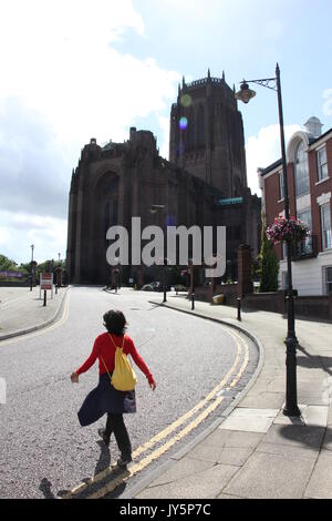 Liverpool, Royaume-Uni. 18 août, 2017. UK - belle journée ensoleillée à Liverpool, Angleterre Crédit : Gari Wyn Williams/Alamy Live News Banque D'Images