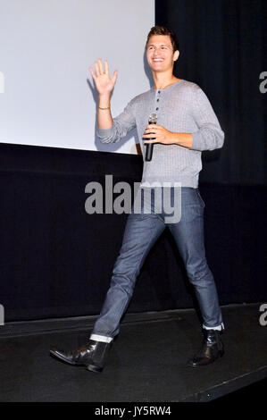 Tokyo, Japon. Août 19, 2017. Ansel Elgort assiste à la scène du "Baby Driver' accueil à Shinjuku Wald9 le 19 août 2017 à Tokyo, Japon. Credit : Geisler-Fotopress/Alamy Live News Banque D'Images