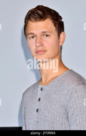 Tokyo, Japon. Août 19, 2017. Ansel Elgort assiste à la scène du "Baby Driver' accueil à Shinjuku Wald9 le 19 août 2017 à Tokyo, Japon. Credit : Geisler-Fotopress/Alamy Live News Banque D'Images