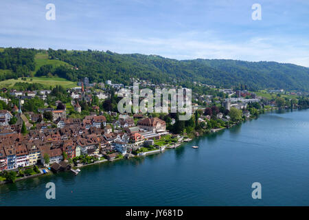 Luftaufnahme der Stadt Zug mit der Altstadt *** *** Local Caption Zug, le lac de Zoug, Lac, Casino, Centre-ville, de la Suisse, de la Suisse, vue aérienne, ph d'antenne Banque D'Images