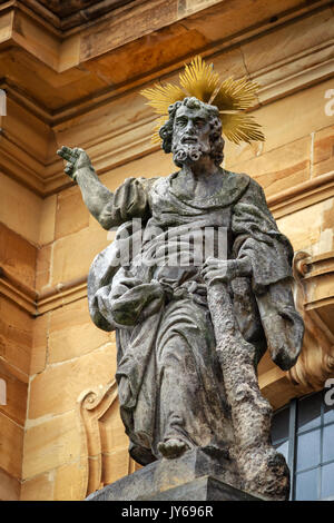 La basilique baroque des 14 Aides de Saint est l'un des pays les plus connus des sites de pèlerinage, Haute-Franconie, Bavière, Allemagne Banque D'Images