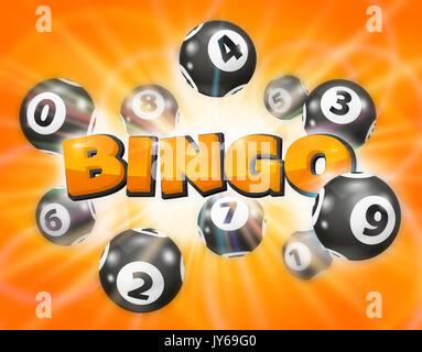 Boules de Lotto autour du mot Bingo