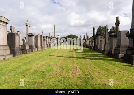 Glasgow Nécropole - cimetière victorien à Glasgow, Écosse - EDT 1832 Banque D'Images