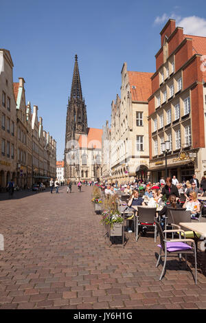 Place Prinzipalmarkt Münster, Rhénanie du Nord-Westphalie, Allemagne, Europe Banque D'Images