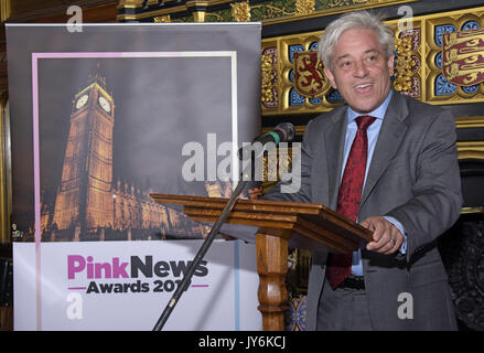 La réception de l'été et l'annonce de la News Awards 2017 Rose dans le Palais de Westminster, la maison du Président comprend : John Bercow Où : London, Royaume-Uni Quand : 18 Oct 2017 Crédit : Chris Jepson/WENN.com Banque D'Images