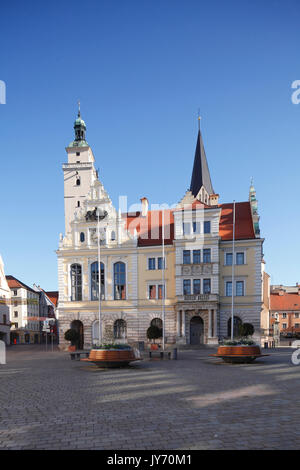 Altes Rathaus mit Pfeifturm, Rathausplatz, Ingolstadt, Oberbayern, Bayern, Deutschland, Europa JE Oldt City Hall. Ingoldstadt, Bavière, Allemagne, Euro Banque D'Images