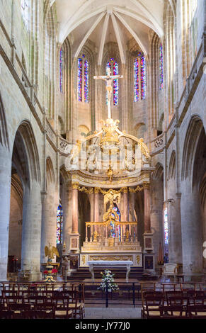 Dinan Bretagne - Basilique Saint Sauveur ( Basilique Saint Saviours ) intérieur, Dinan, Cotes D'Armor, France Banque D'Images