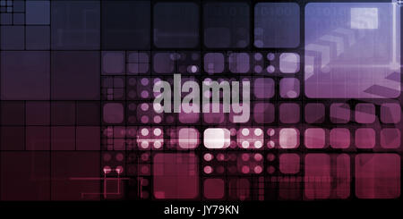 Réseau de données à des paquets de données en mouvement rapide Banque D'Images