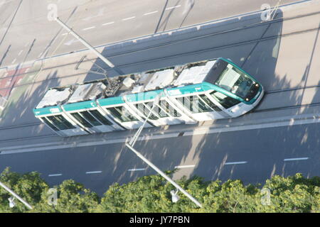 Le réseau de tramway de Barcelone Banque D'Images