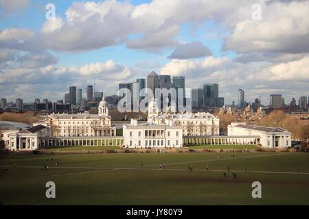 Vue de Londres et Old Royal Naval College Banque D'Images