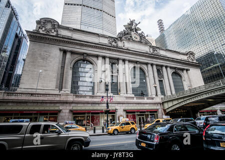 New York, États-Unis d'Amérique - le 8 juillet 2017. Le Grand Central Terminal, également connu sous le nom de Grand Central Station à New York est demeurée la gare la plus achalandée dans les États-Unis. Banque D'Images