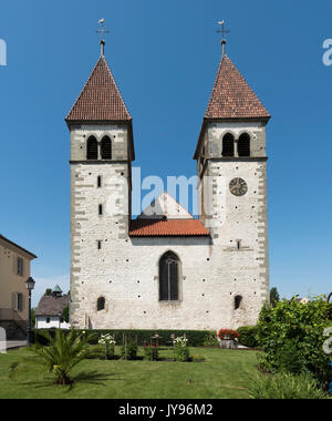 Église Saint Pierre et Paul à Niederzell sur l'île de Reichenau - Lac de Constance, Bade-Wurtemberg, Allemagne, Europe Banque D'Images