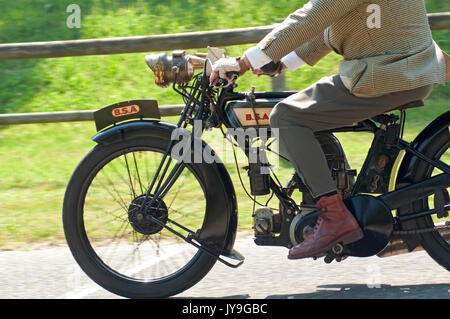 11 juin 2017 - Italie, Lombardie, Cremona, dans Sottocanna Circuito, salles de vieux vêtements de moto Banque D'Images