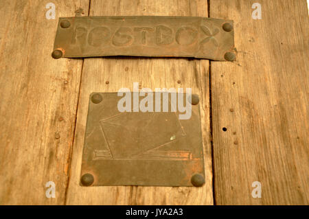En Asie, le post box est arrivé à la fin du xixe siècle et Hong Kong étaient en bois. Banque D'Images