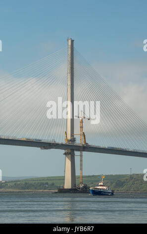 Nouvelle traversée de Queensferry est presque terminée, Queensferry, Ecosse, Royaume-Uni Banque D'Images