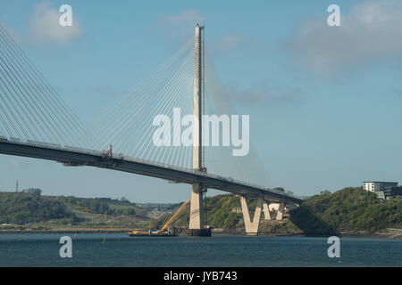 Nouvelle traversée de Queensferry est presque terminée, Queensferry, Ecosse, Royaume-Uni Banque D'Images