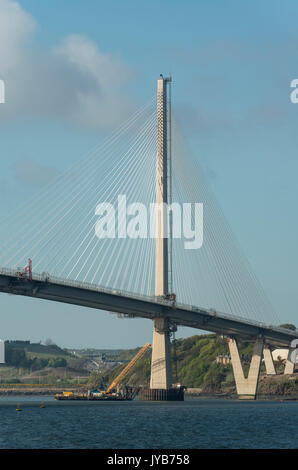 Nouvelle traversée de Queensferry est presque terminée, Queensferry, Ecosse, Royaume-Uni Banque D'Images