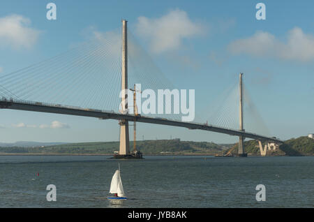 Nouvelle traversée de Queensferry est presque terminée, Queensferry, Ecosse, Royaume-Uni Banque D'Images