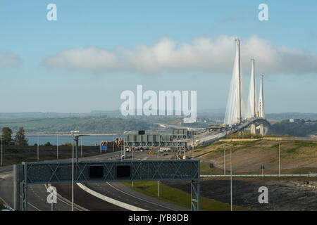 Nouvelle traversée de Queensferry est presque terminée, Queensferry, Ecosse, Royaume-Uni Banque D'Images