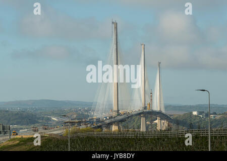 Nouvelle traversée de Queensferry est presque terminée, Queensferry, Ecosse, Royaume-Uni Banque D'Images