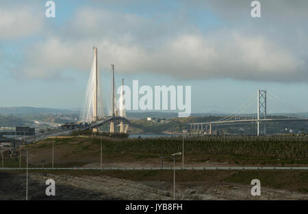 Nouvelle traversée de Queensferry est presque terminée, Queensferry, Ecosse, Royaume-Uni Banque D'Images