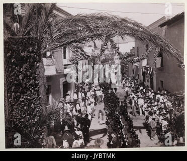 Défilé militaire pour l'inauguration du Mexique, Cuernavaca & Pacific Railway Banque D'Images