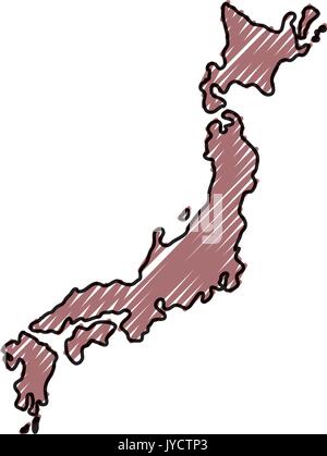 Japon site d'ossature Illustration de Vecteur