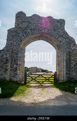 Ruines du prieuré de Greyfriars Franciscaine, 13ème. siècle, Dunwich, Suffolk, Angleterre Banque D'Images
