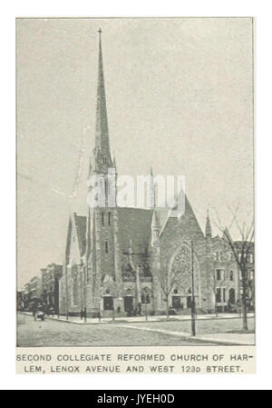 (King1893NYC) pg345 DEUXIÈME COLLEGIATE Reformed Church de Harlem, LENOX AVENUE ET WEST 123E RUE Banque D'Images