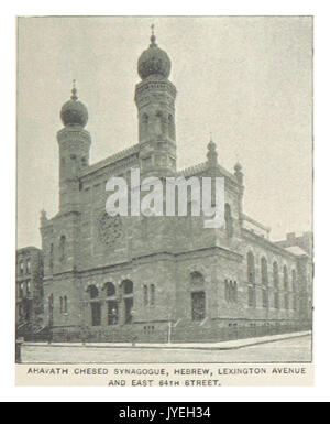 (King1893NYC) pg409 SYNAGOGUE AHAVATH HESED, Hébreu, LEXINGTON AVENUE ET EAST 64TH STREET Banque D'Images