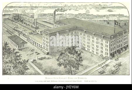 Agriculteur(1884) Detroit, p867 CUISINIÈRE MICHGAN TRAVAUX PUBLICS ET DE LA SOCIÉTÉ WAREROOM, 1022, 1024 et 1026 JEFFERSON AVENUE, CORNER ADAIR STREET. Construit en 1872 83 Banque D'Images