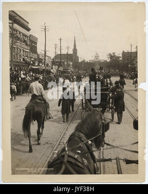 Le président Theodore Roosevelt sur l'Avenue Dexter à Montgomery, Alabama, Banque D'Images