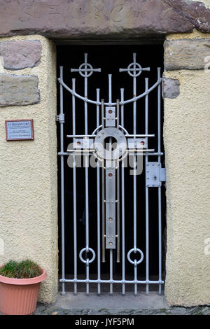 Entrée à la grotte de St Fillan à Pittenweem, dans l'est de Neuk de Fife, en Écosse, au Royaume-Uni Banque D'Images