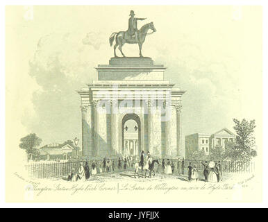 Londres ILLUSTR(1872) p1.089 Hyde Park Corner, STATUE DE WELLINGTON Banque D'Images