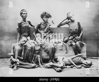 1876 1877 1878 1879 La famine génocide en Inde Madras sous le régime colonial britannique 2 Banque D'Images