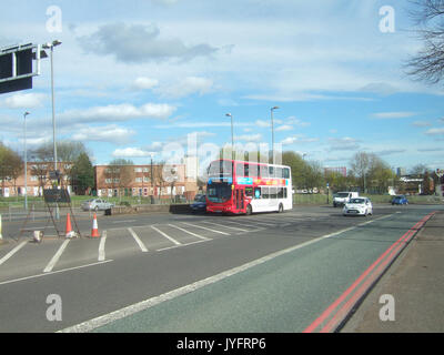 Un programme National Express West Midlands Volvo B7TL Wright Eclipse Gemini sur la route X51 Banque D'Images