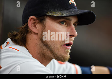 16 août 2017 : droit des Houston Astros fielder Josh Reddick (22) pendant un match entre les Astros de Houston et l'Arizona Diamondbacks au Minute Maid Park de Houston, TX. Chris Brown/CSM Banque D'Images