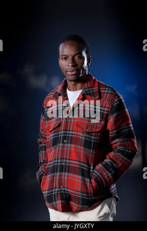 Edinburgh, Royaume-Uni. Août 19, 2017. Chingonyi Kayo, le poète zambienne, apparaissant à l'Edinburgh International Book Festival. Crédit : GARY DOAK/Alamy Live News Banque D'Images