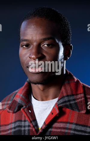 Edinburgh, Royaume-Uni. Août 19, 2017. Chingonyi Kayo, le poète zambienne, apparaissant à l'Edinburgh International Book Festival. Crédit : GARY DOAK/Alamy Live News Banque D'Images