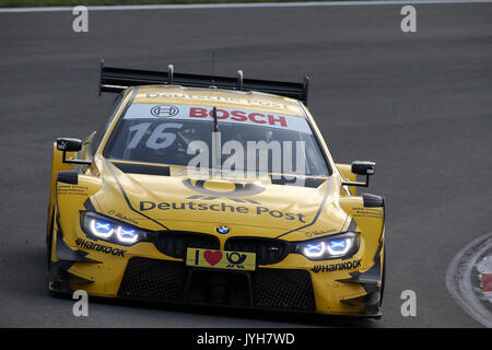 Zandvoort, Pays-Bas. 20e août, 2017. Le circuit zandvoort, Zandvoort, dtm 2017, 12.lauf zandvoort, Zandvoort, Pays-Bas. 20e août, 2017. , Im bild Timo Glock (deu# 16) bmw team rmr, la Deutsche Post bmw m4 dtm photo : Cronos/hasan bratic crédit : Cronos/Alamy live news Banque D'Images