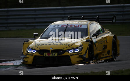 Zandvoort, Pays-Bas. 20e août, 2017. Le circuit zandvoort, Zandvoort, dtm 2017, 12.lauf zandvoort, Zandvoort, Pays-Bas. 20e août, 2017. , Im bild Timo Glock (deu# 16) bmw team rmr, la Deutsche Post bmw m4 dtm photo : Cronos/hasan bratic crédit : Cronos/Alamy live news Banque D'Images