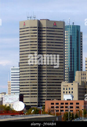 360 Main Tower à Winnipeg (Manitoba) avec marquage Artis Banque D'Images