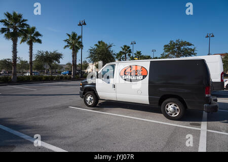 Les véhicules de la Geek Squad Best Buy à Lady Lake Floride USA Banque D'Images