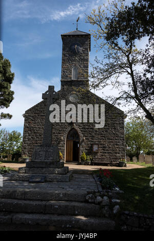 L'église St Pierre sur l'île de Sark, bailliage de Guernesey dans les îles de la Manche, la Grande-Bretagne. Banque D'Images