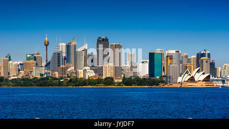 Vue panoramique des toits de CBD de Sydney, Nouvelle-Galles du Sud, Australie. Banque D'Images