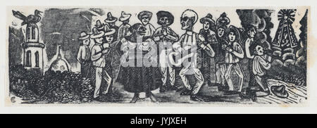 Un homme jouant de la guitare sérénade une femme rencontré DP867986 Banque D'Images