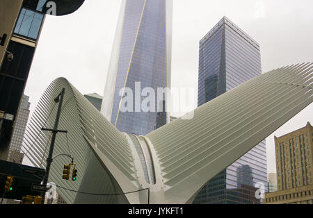 New York, États-Unis d'Amérique - Mai 01,2016 : l'Oculus dans le World Trade Center Transportation Hub Banque D'Images