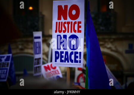 2017 manifestation de protestation contre la conférence de sécurité de Munich Allemagne Banque D'Images